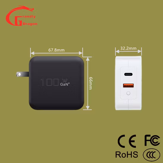 Chargeur GaN à prise optionnelle à quatre ports 3c1a 120W